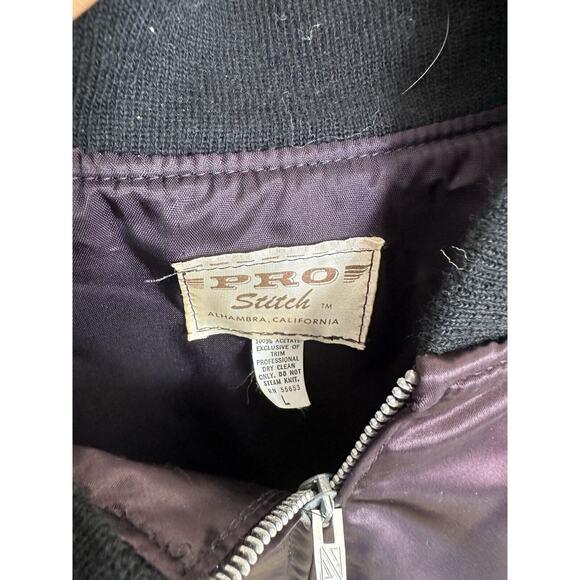 Vintage 1970s Ujama Records Satin Bomber Jacket L - Picture 3 of 5